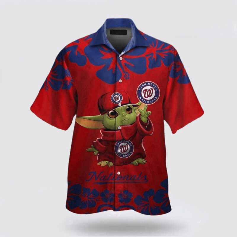 MLB Washington Nationals Hawaiian Shirt Welcome Summer Full Of Energy With Tropical Fashion Outfits For Fans