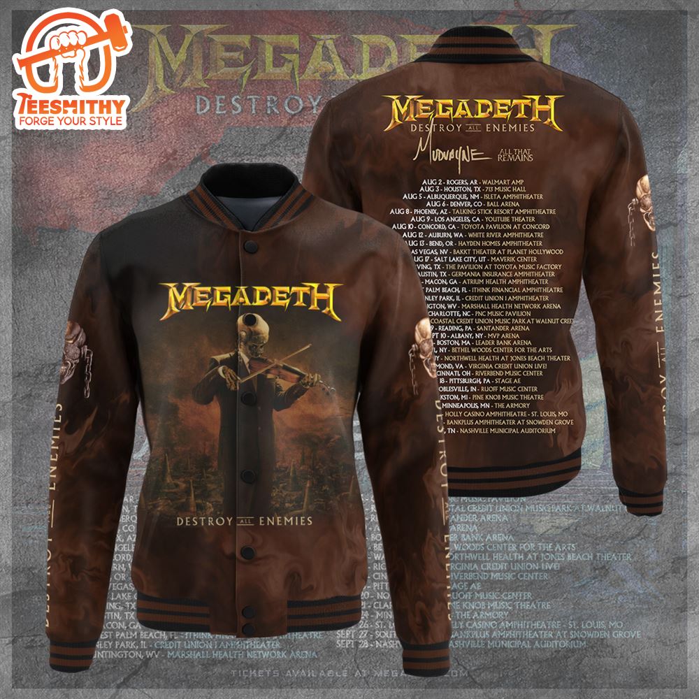 Megadeth Band Christmas For Fans Baseball Jacket