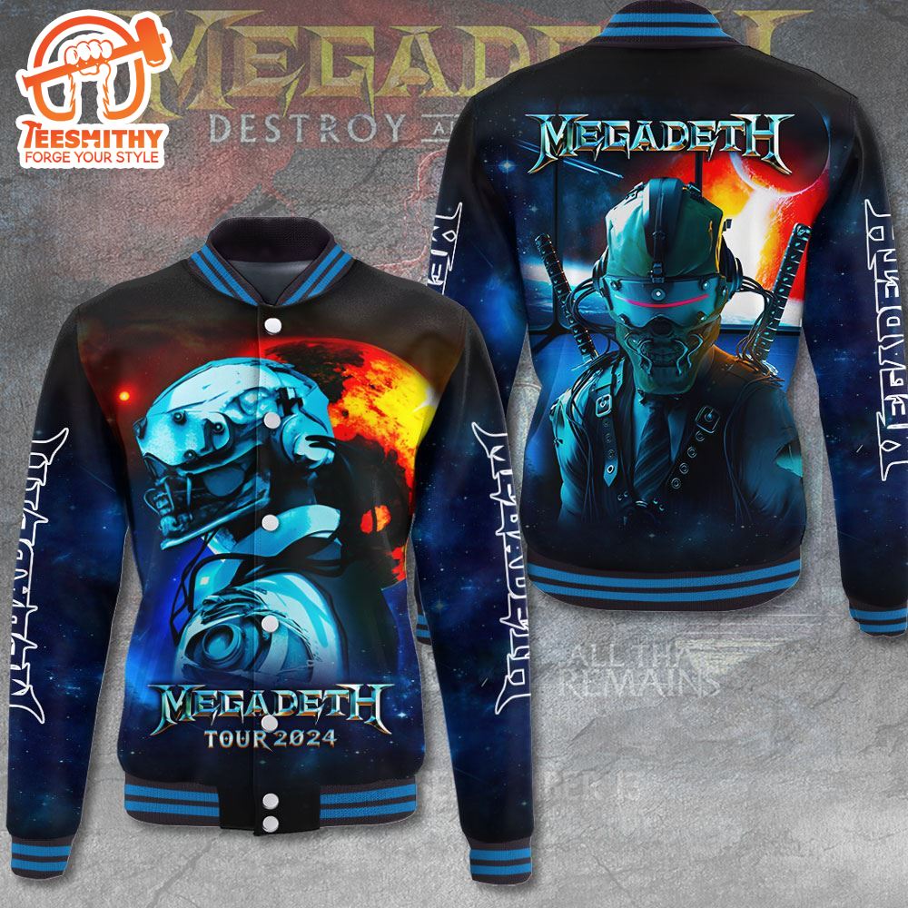 Megadeth Tour 2024 Band Varsity Jacket Christmas For Fans