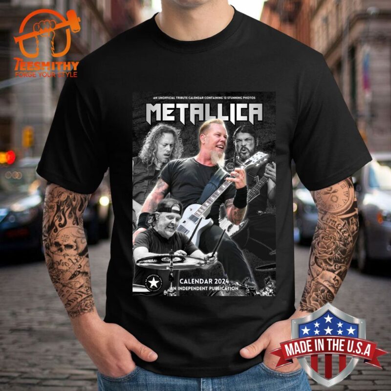 Metallica Large Wall Calendar Tour 2024 Unisex T-shirt
