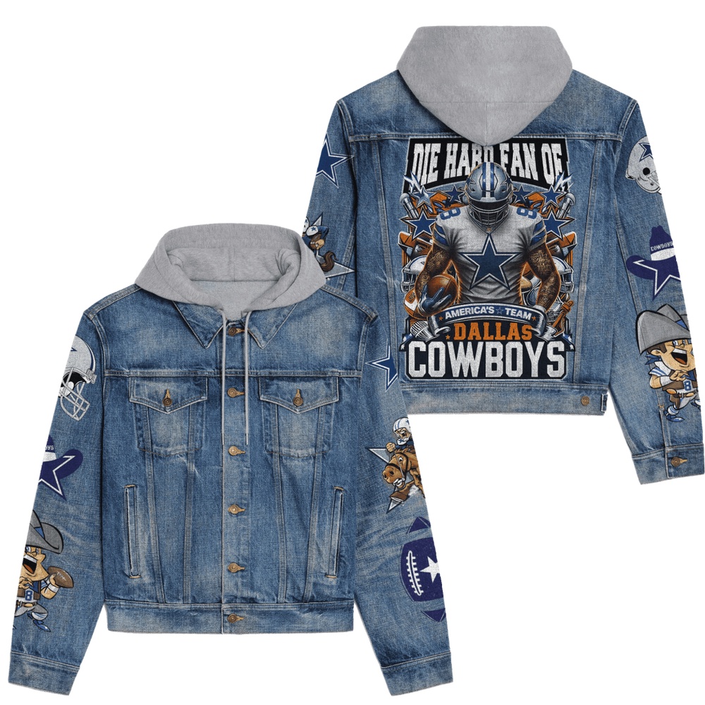 Dallas Cowboys Men’s Premium Hooded Denim Jacket