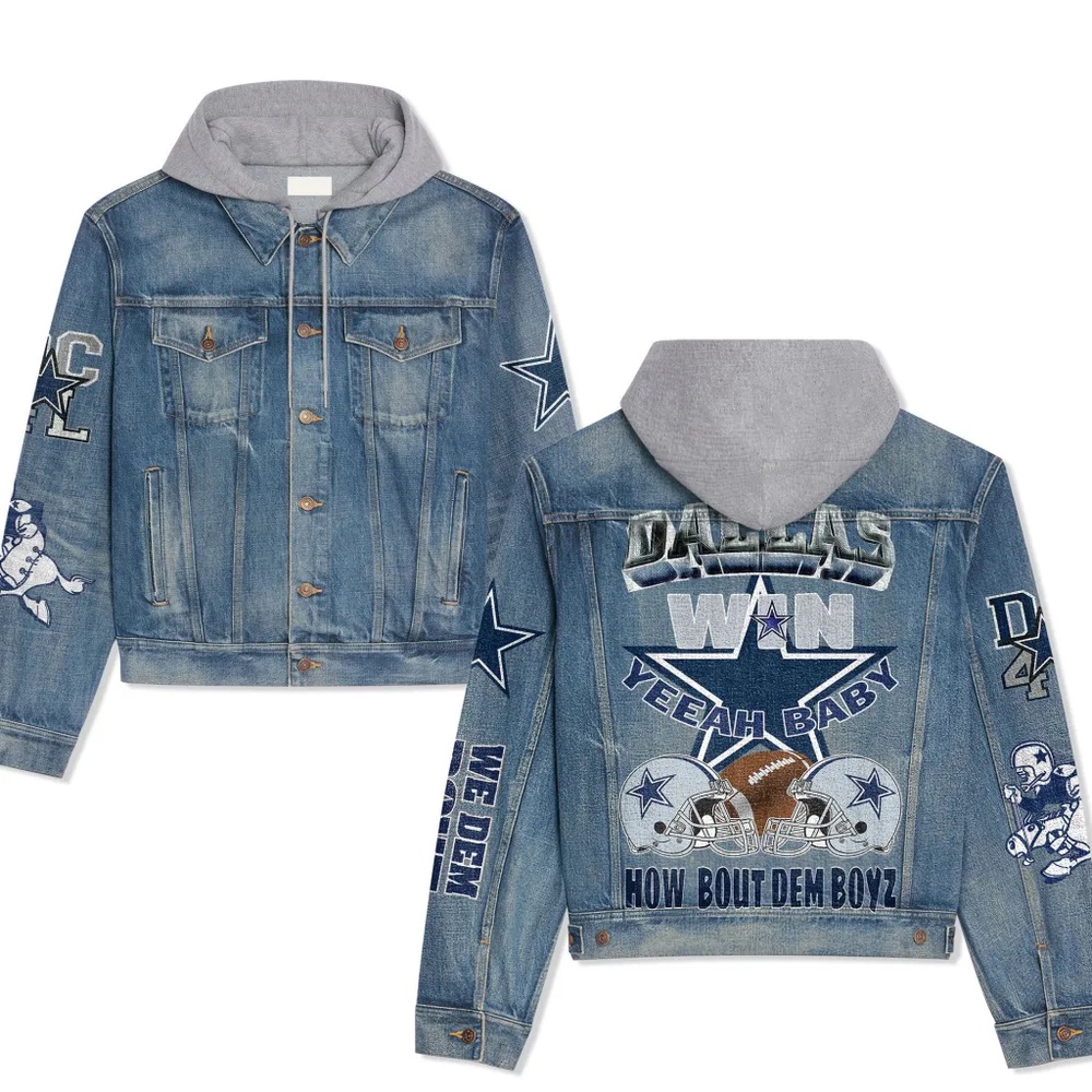 Dallas Cowboys Premium Hooded Denim Jacket