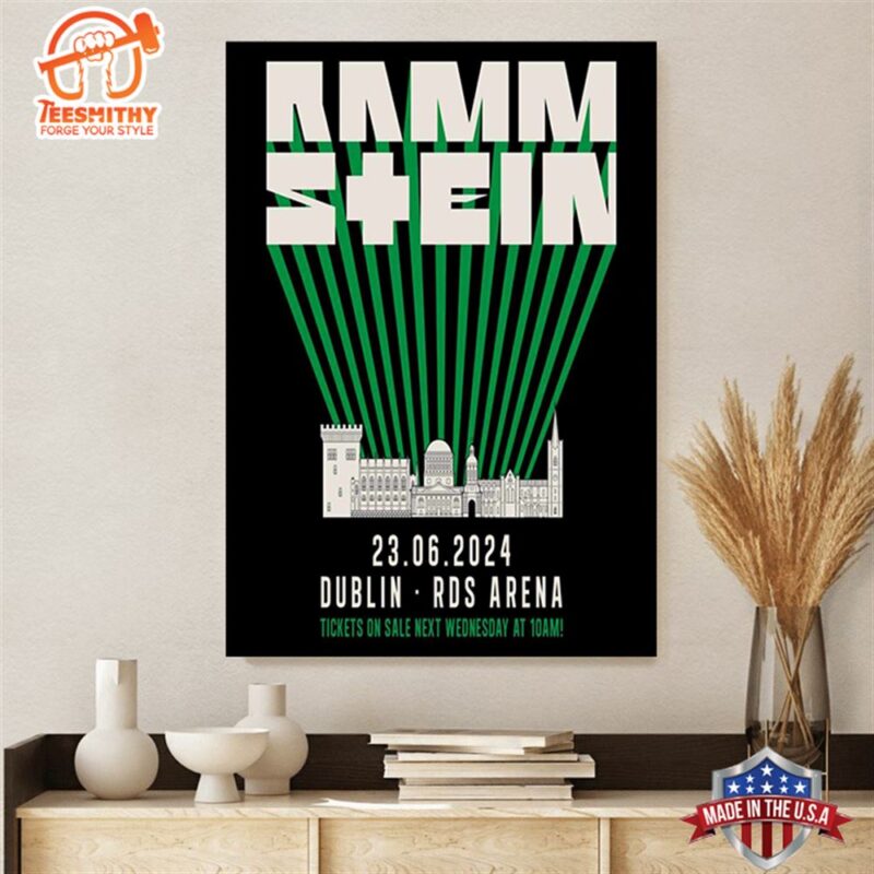 Rammstein Merch Europe Stadium Tour 2024 Reggio Emilia 21 July Unisex Poster Canvas