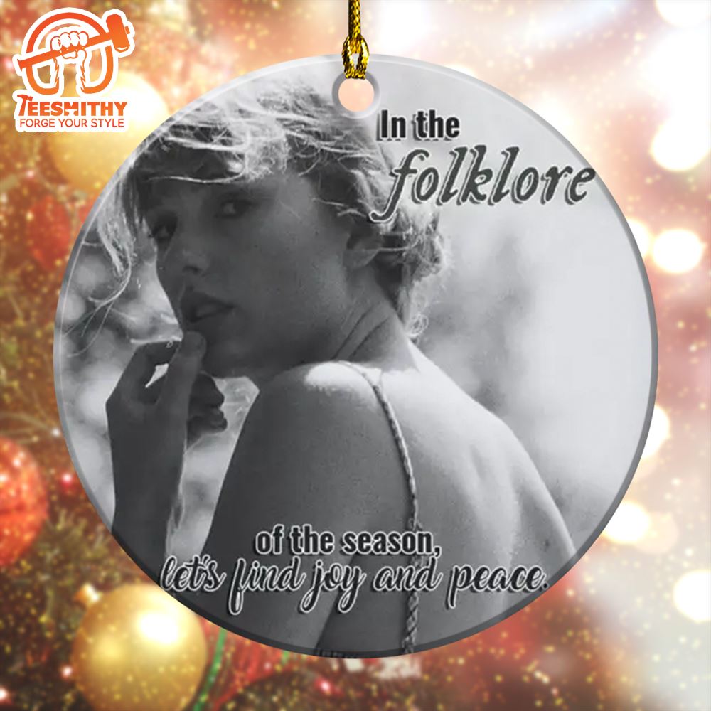 Taylor Christmas Ceramic Ornament,  Gift for Swifties