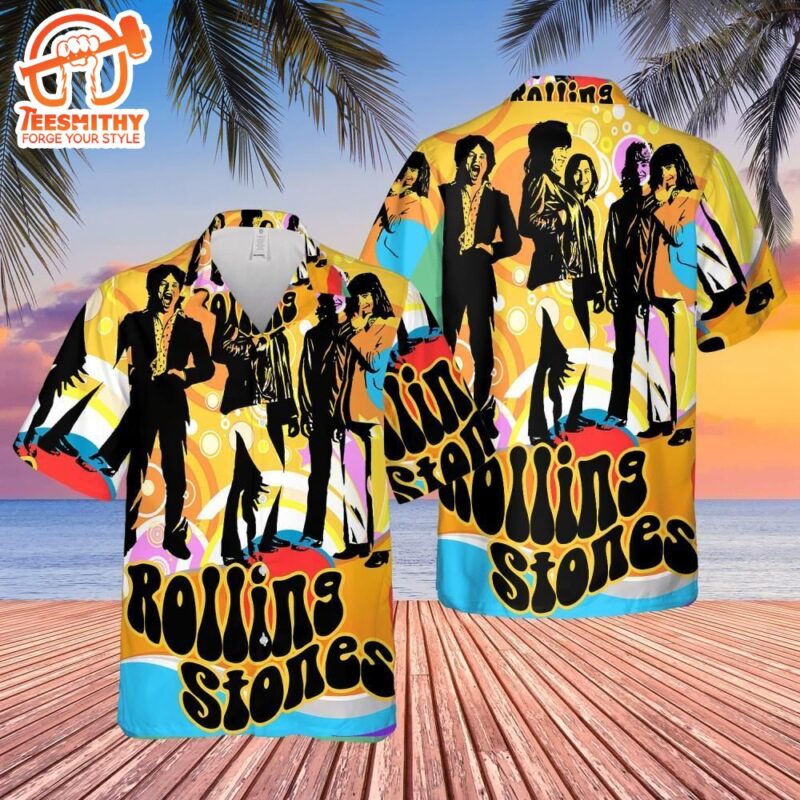 The Rolling Stones Band Rock 70 Patterns Hawaiian Shirt