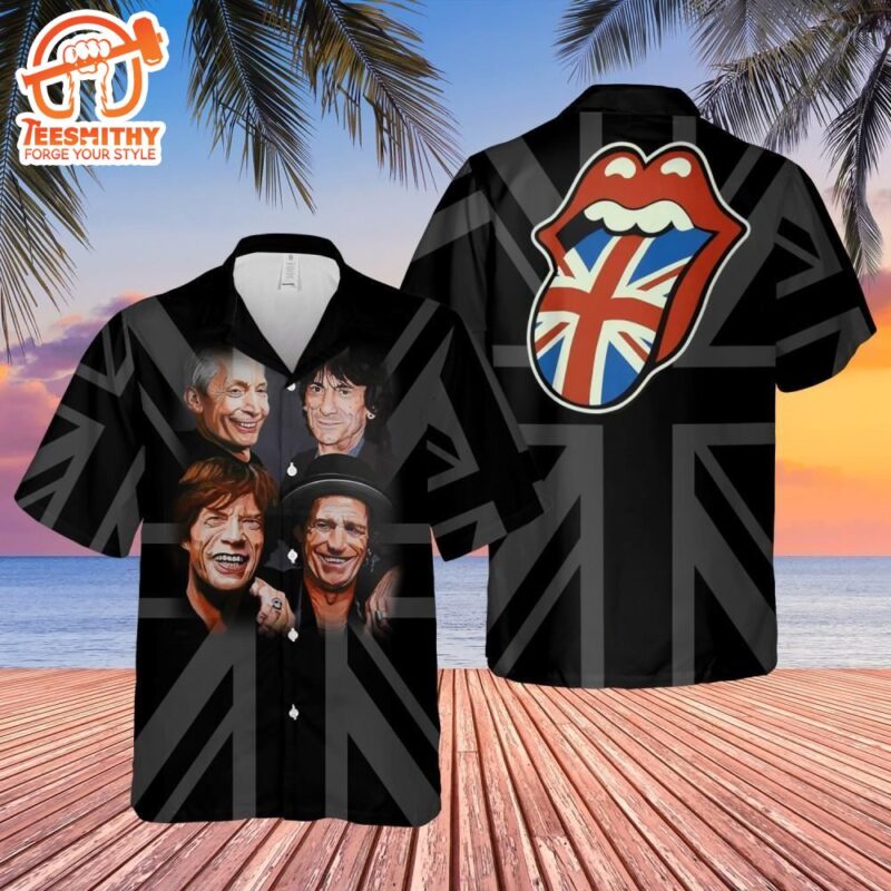 The Rolling Stones In United Kingdom’s Flag Hawaiian Shirt