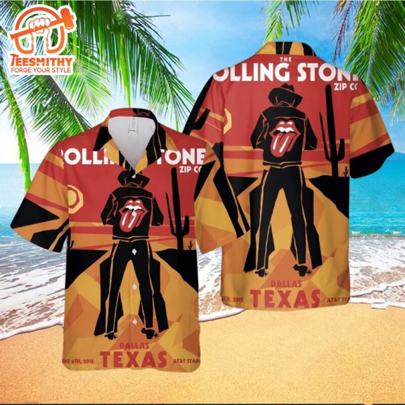 The Rolling Stones Tour Dallas Cowboys Texas Hawaiian Shirt
