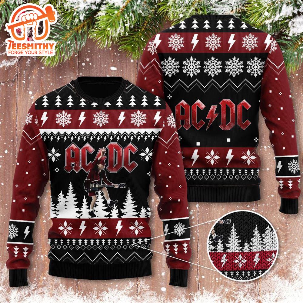 AC/DC  Hells Bells Ugly Christmas Sweater Funny Sweater