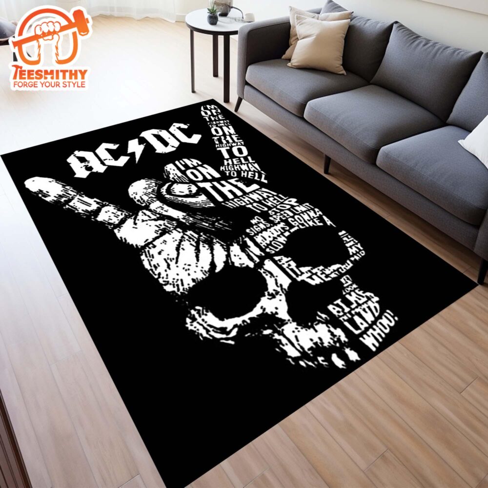 AC DC Rug,Music Room Rug, ACDC Street Music Band