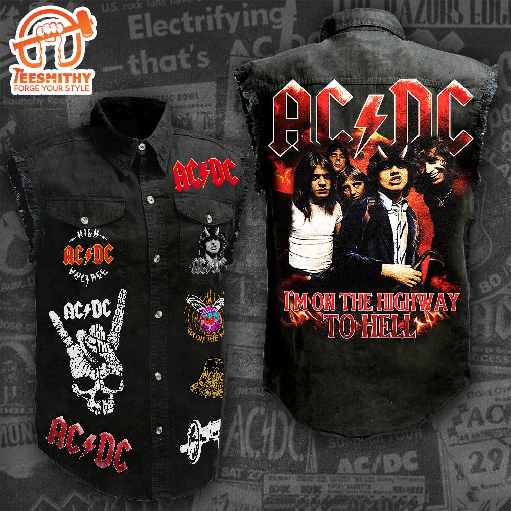 ACDC 2024 Dresden Tour Sleeveless Denim Shirt