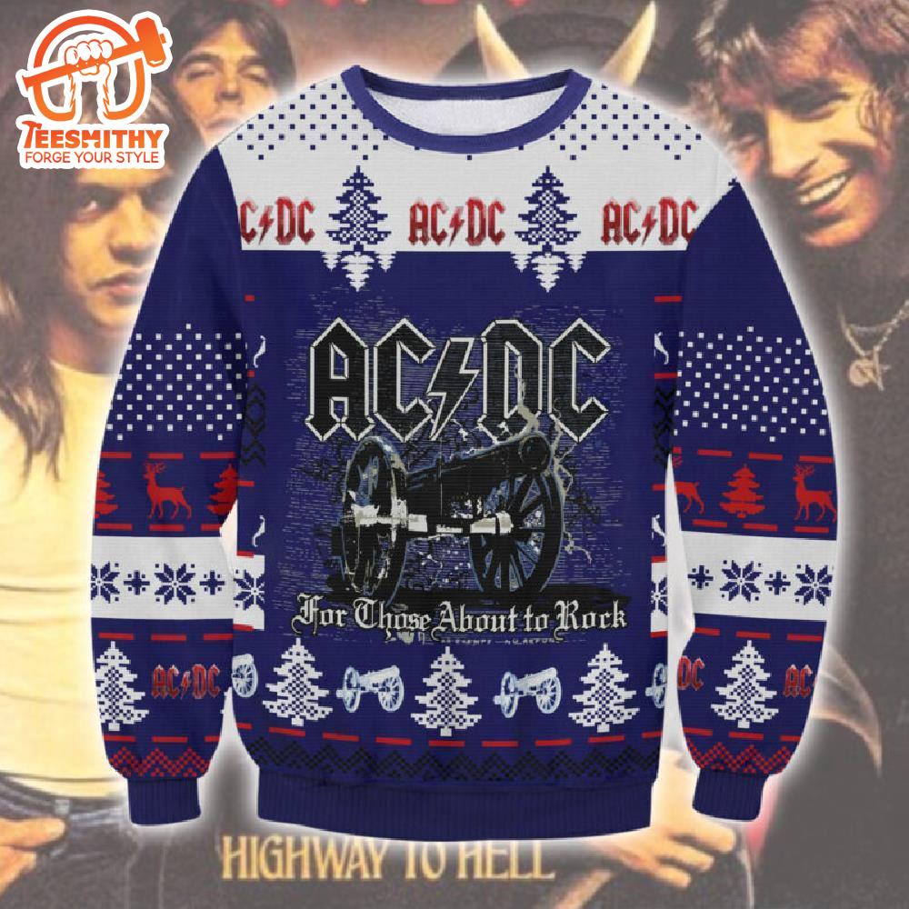 AC/DC  3D Ugly Sweater Christmas For Fans