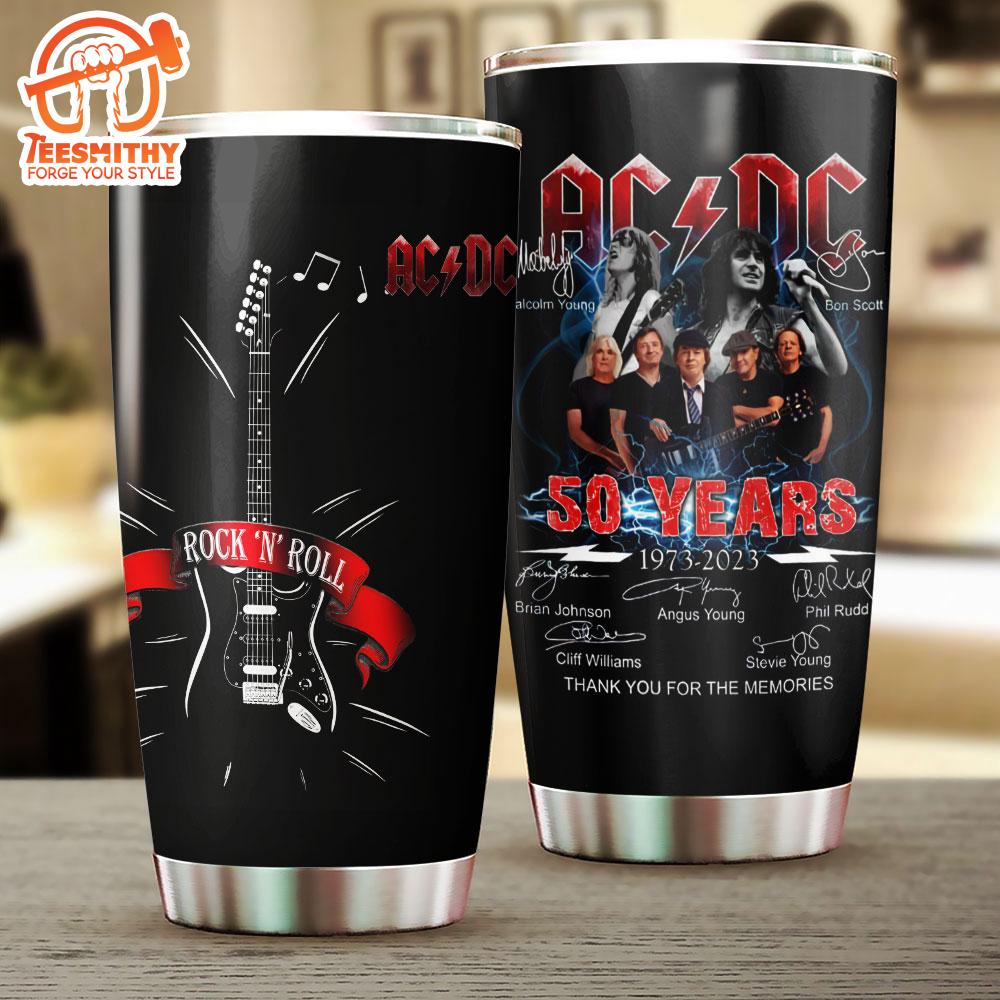 ACDC 50 Years Rock ‘N’ Roll Tumbler Cup