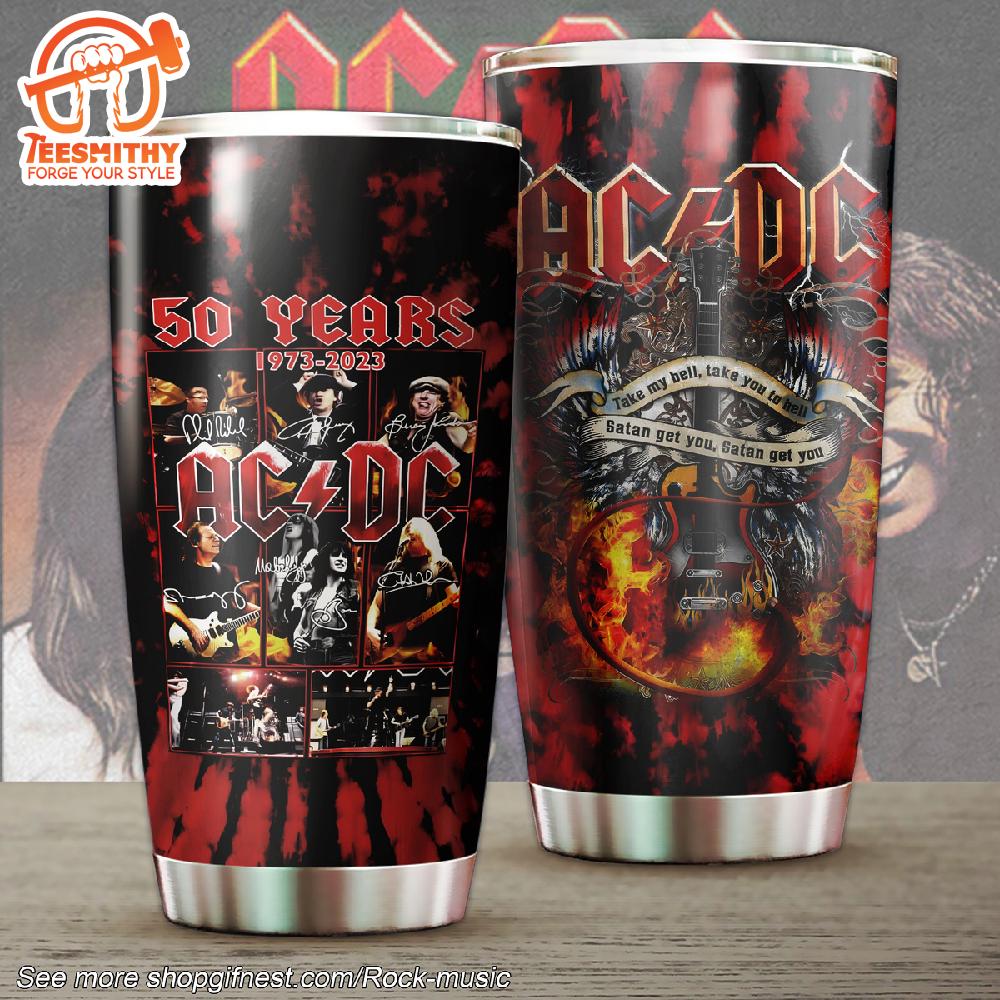 ACDC 50 Years Take My Bell, Take You To Bell Tumbler Cup