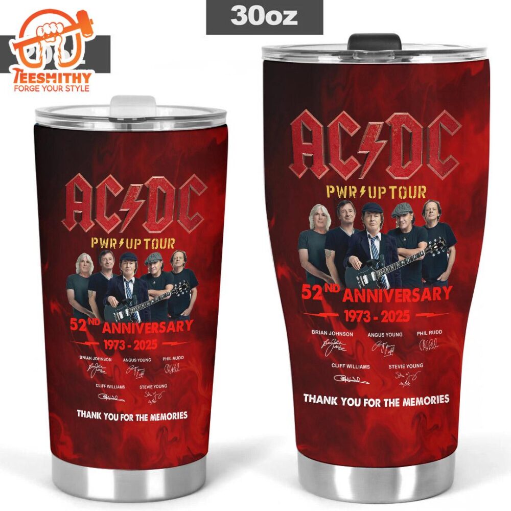 ACDC 52nd Anniversary 1973 -2025 PWR UP Tour Tumbler Cup