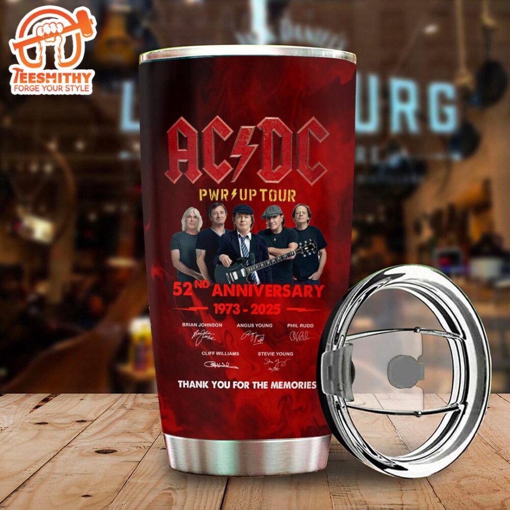 ACDC 52nd Anniversary 1973 -2025 PWR UP Tour Tumbler Cup