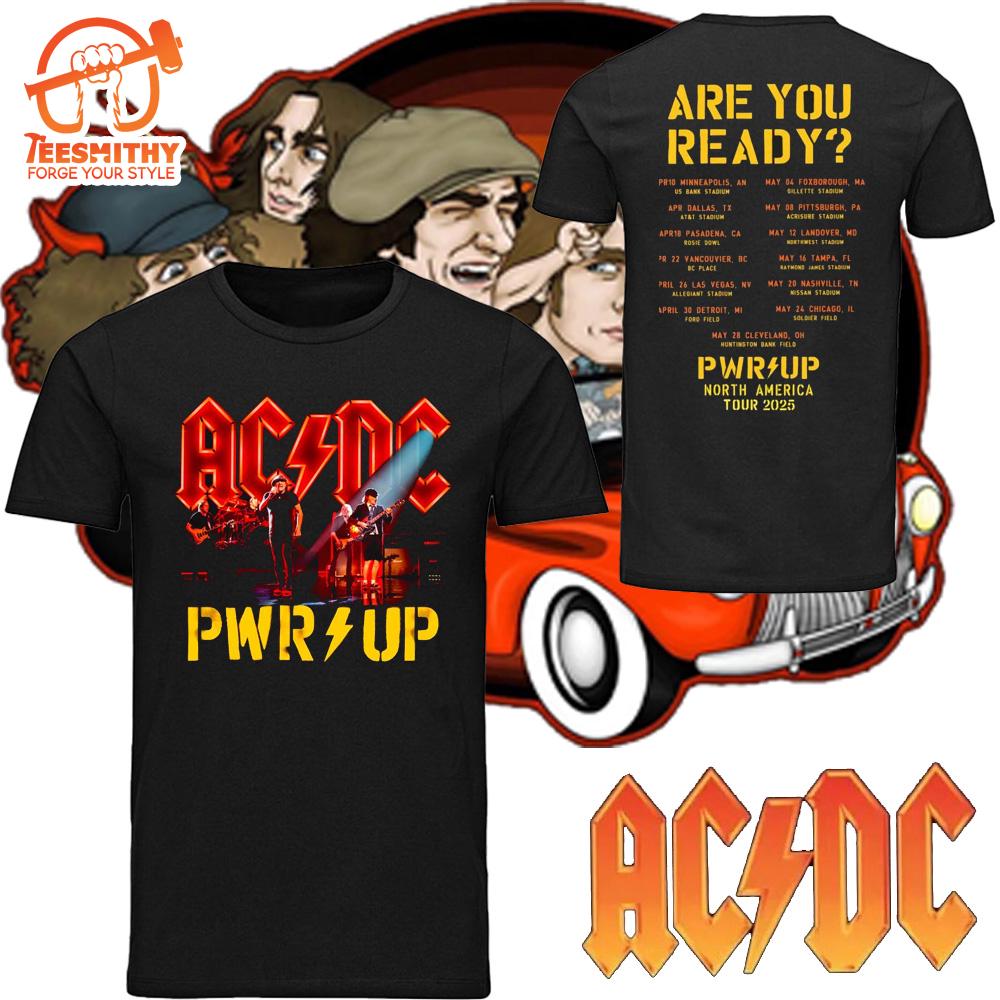 Acdc 90s Vintage Shirt, ACDC Band 2025 Tour Shirt