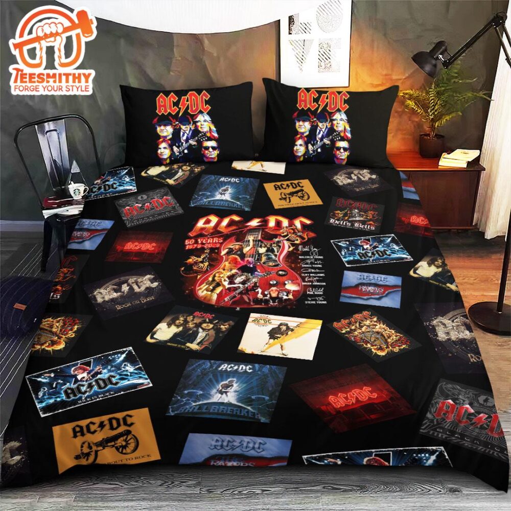 ACDC Albums 50 Years Bedding set