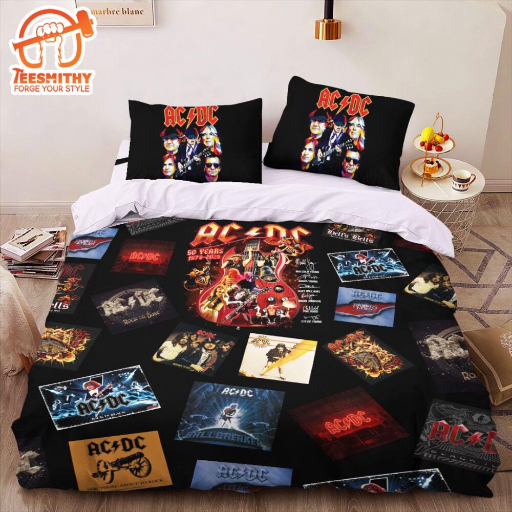 ACDC Albums 50 Years Bedding set