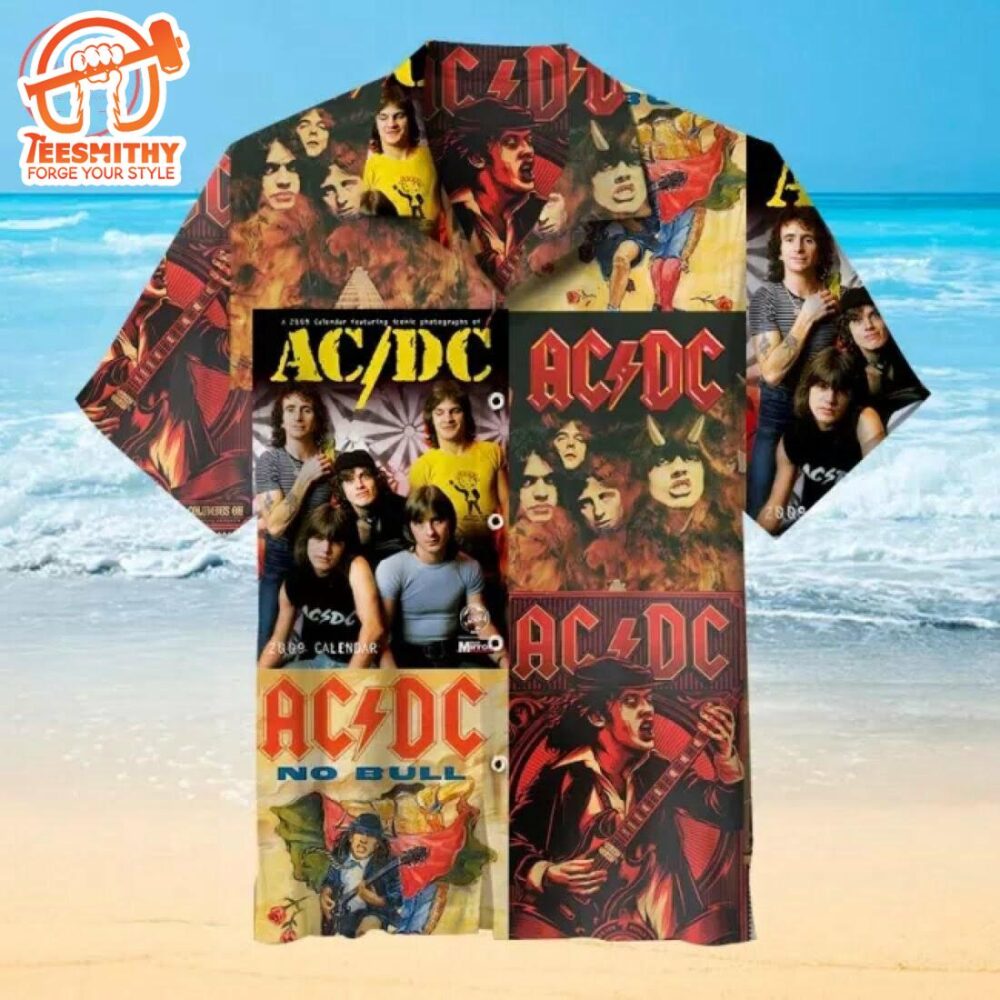 ACDC Band with Albums Hawaiian Shirt