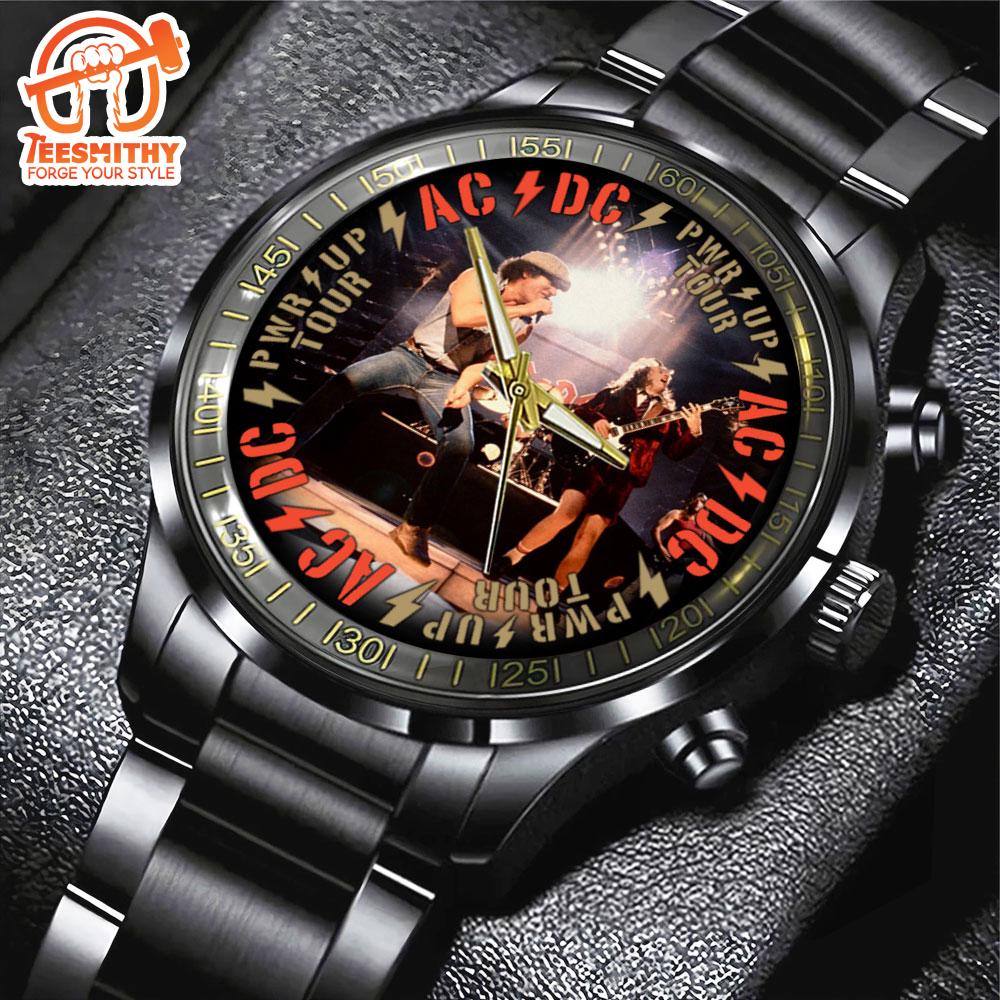 ACDC Black Stainless Steel Watch – PWR UP Tour