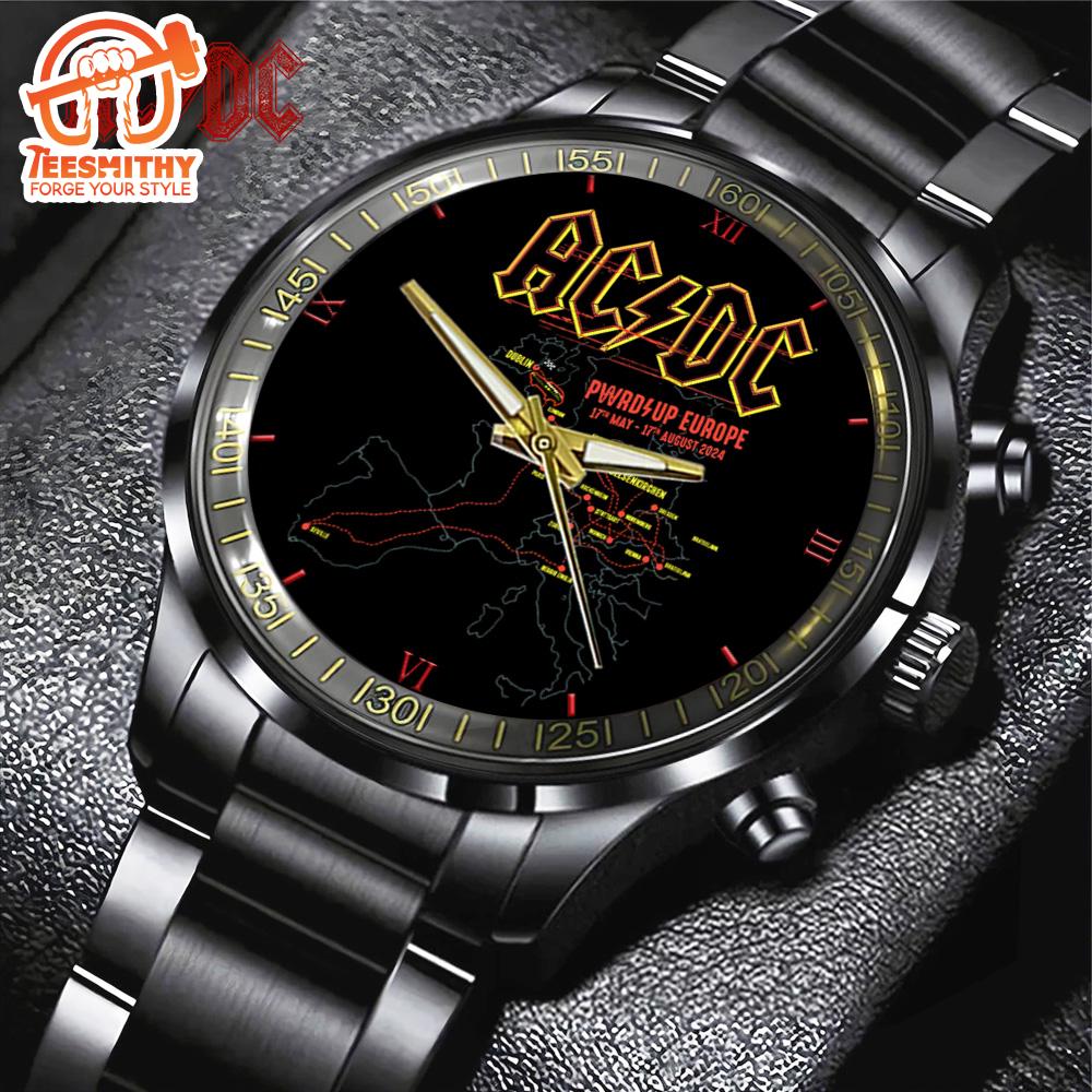 ACDC Black Stainless Steel Watch – PWRD UP EUROPE