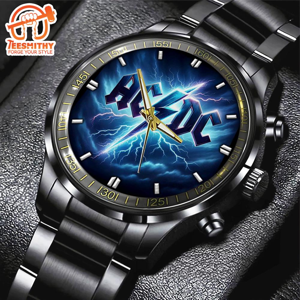 ACDC Black Stainless Steel Watch Version 4