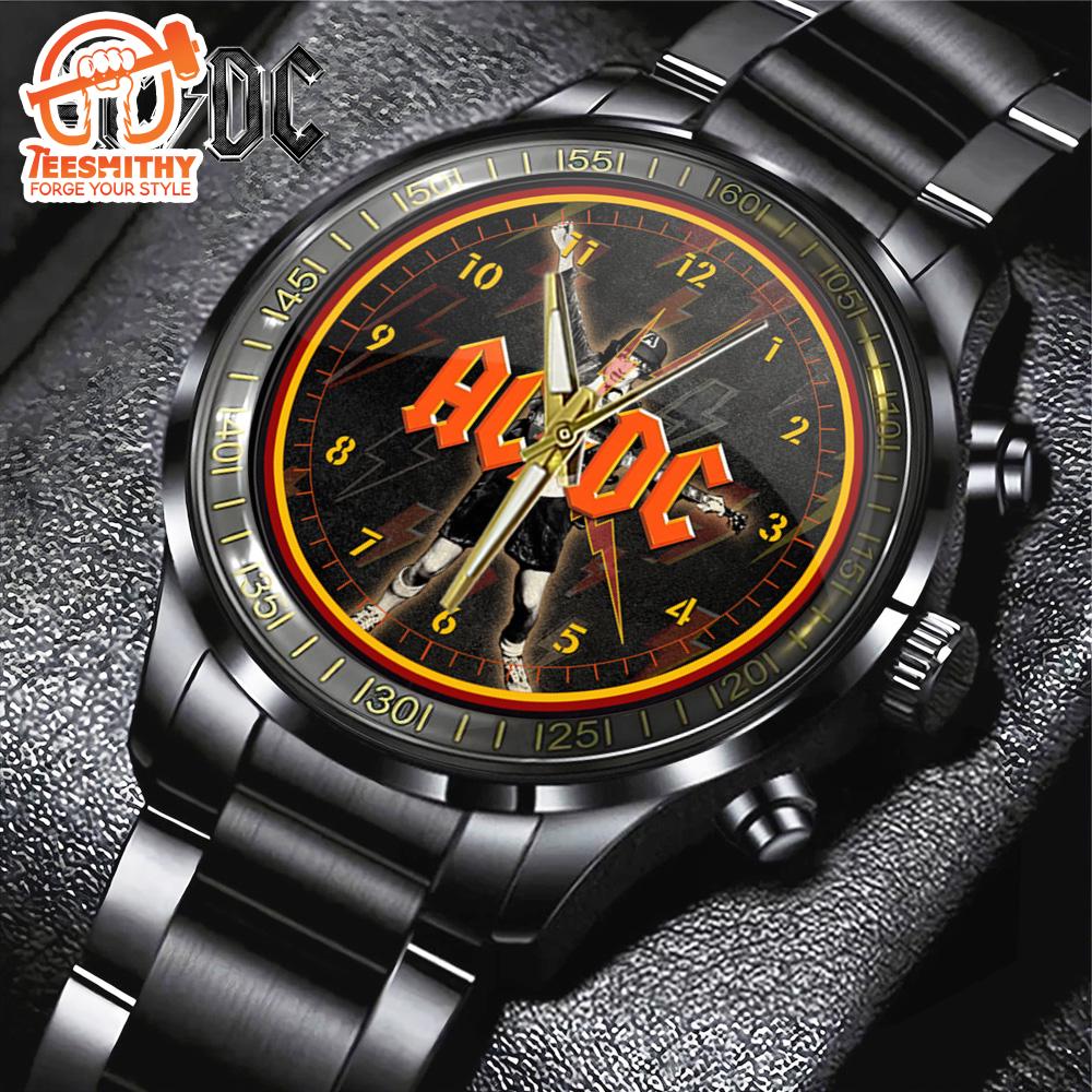 ACDC Black Stainless Steel Watch Version 6