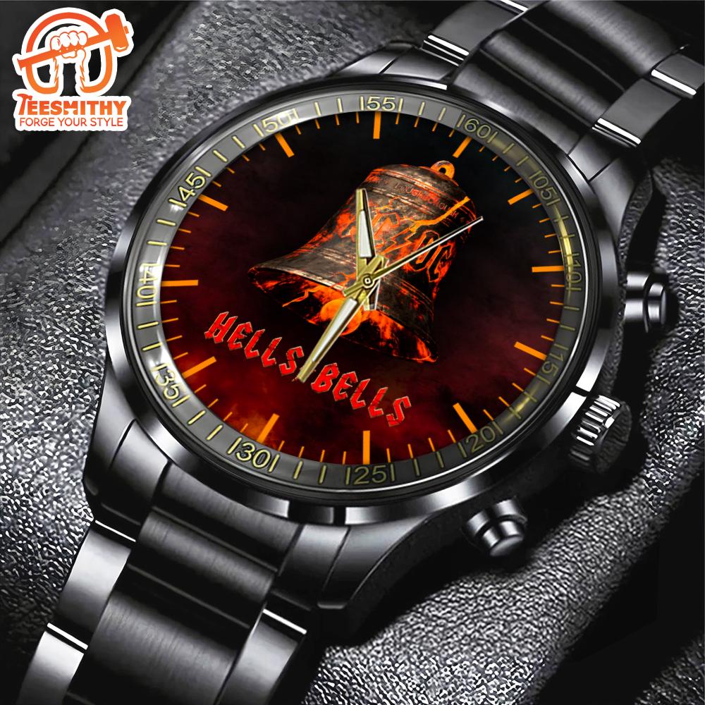 ACDC Black Stainless Steel Watch Version Hells Bells