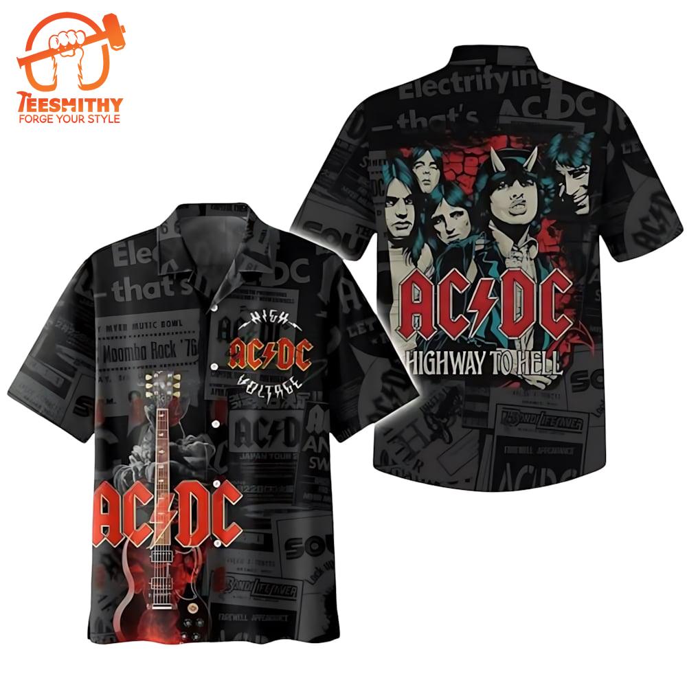 ACDC Hard Rock High Voltage Hawaiian Shirt