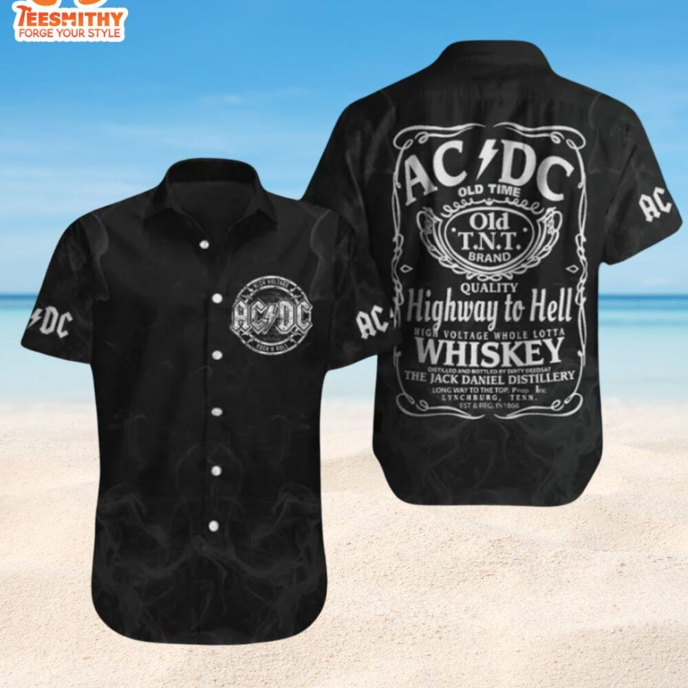 ACDC Highway to Hell Whiskey Hawaiian Shirt