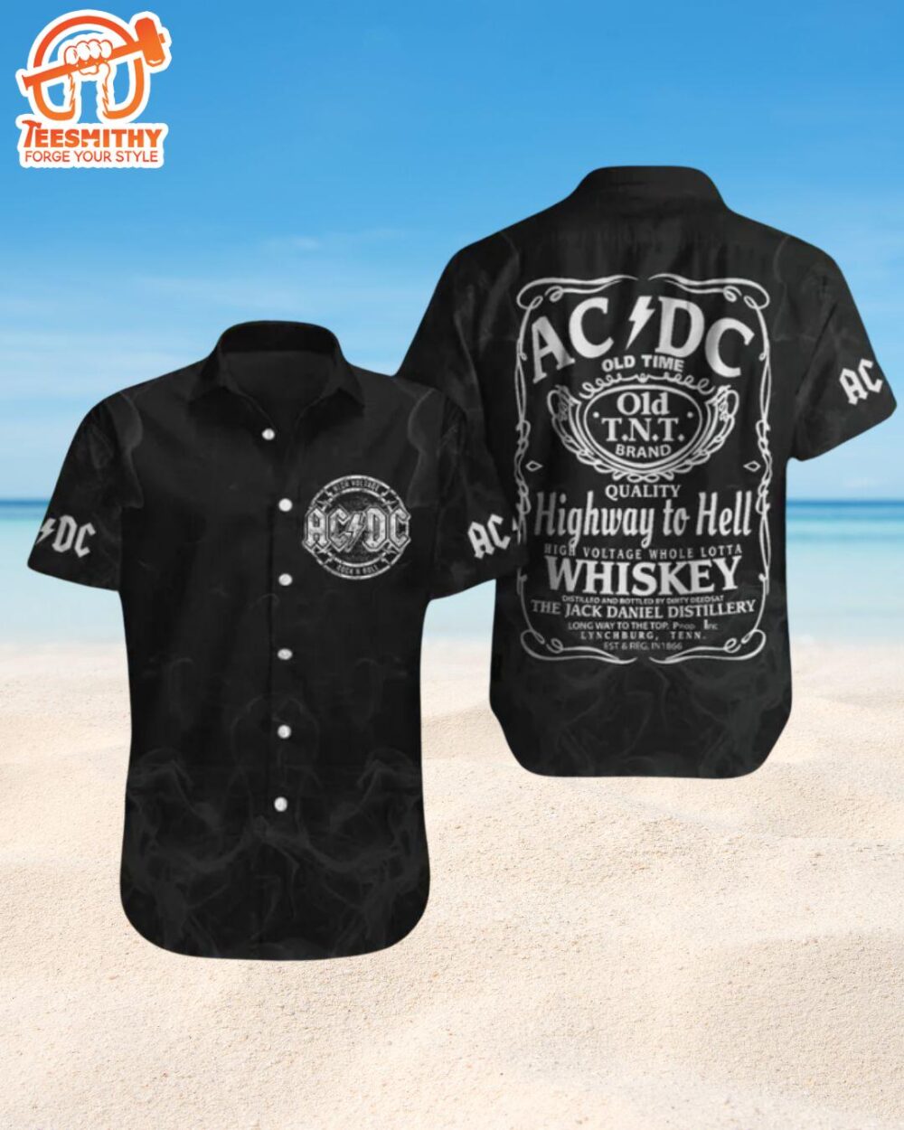 ACDC Highway to Hell Whiskey Hawaiian Shirt