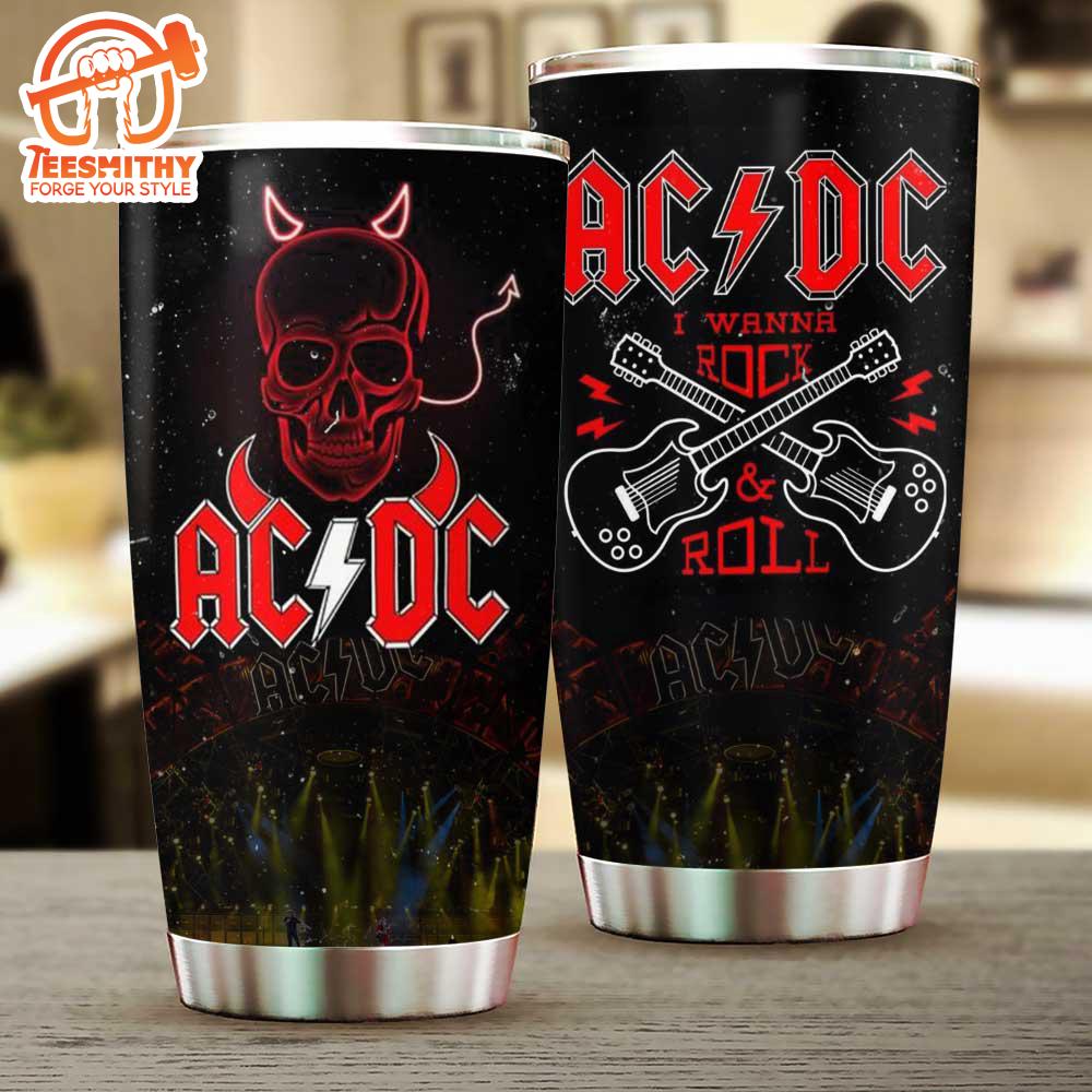 ACDC I Wanna Rock And Roll Tumbler Cup