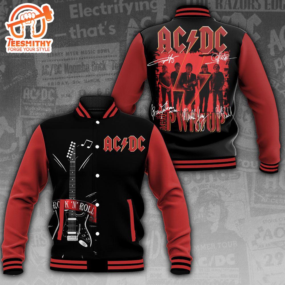 ACDC In Rock We Trust Men’s Varsity Jacket