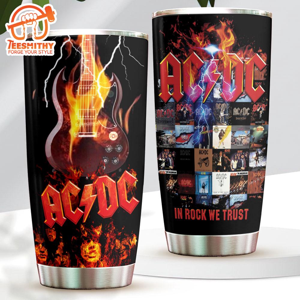 ACDC In Rock We Trust Tumbler Cup