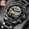 ACDC In Skull Pile Black Stainless Steel Watch