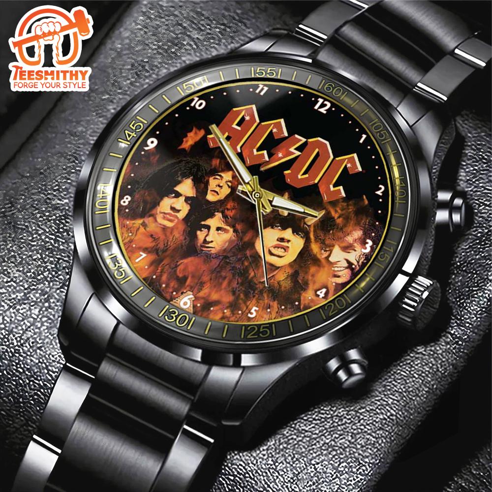 ACDC Members Vintage Black Stainless Steel Watch