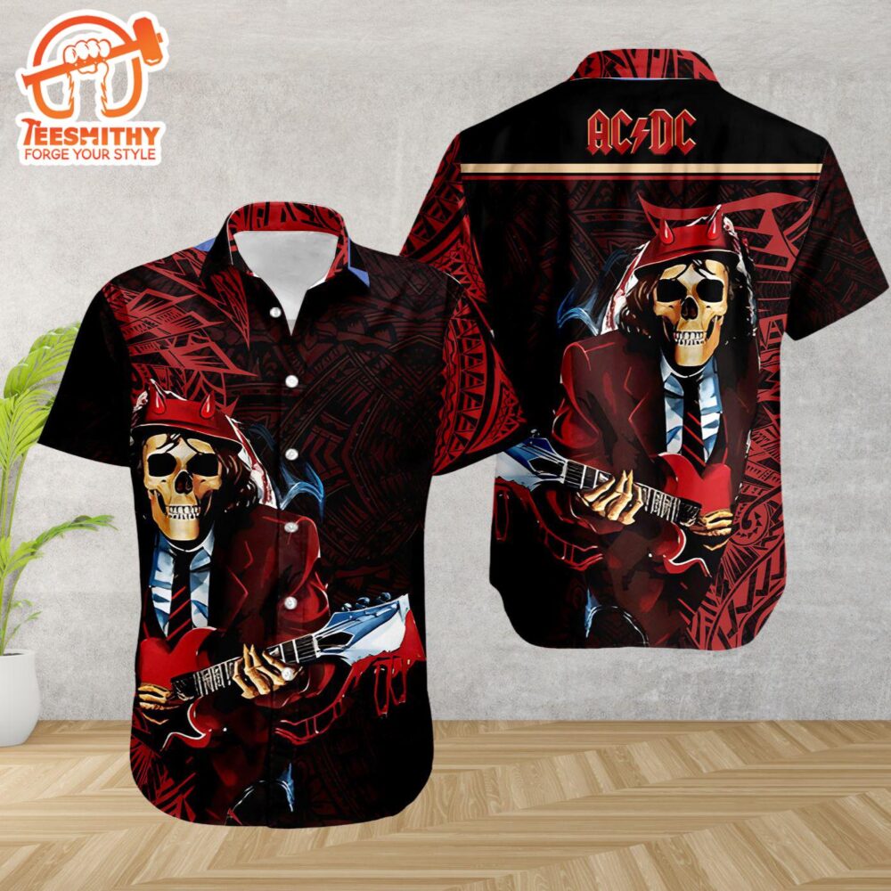 ACDC Power Up Skull Hawaiian Shirt