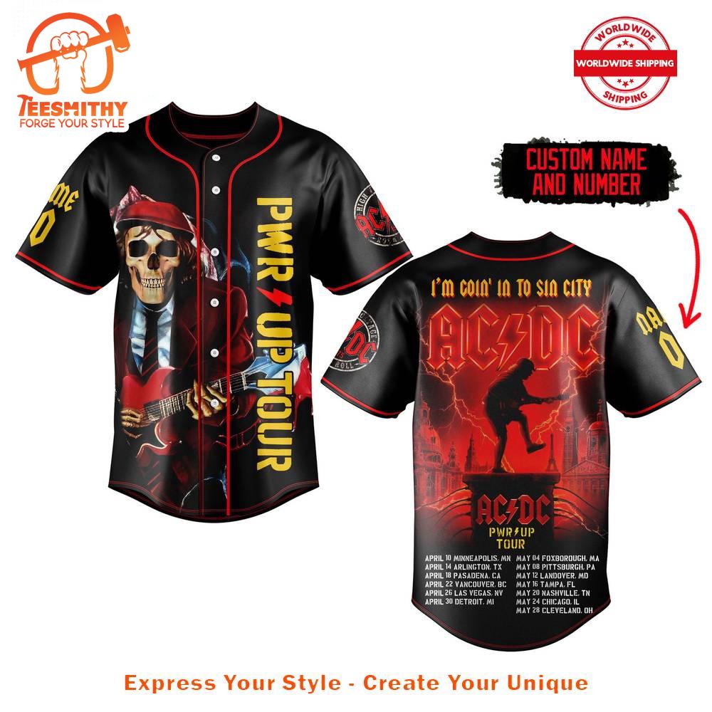 ACDC Power Up Tour 2025 Baseball Jersey