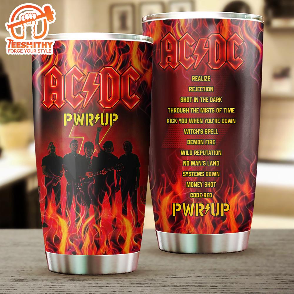 ACDC PWR UP List Songs Tumbler Cup