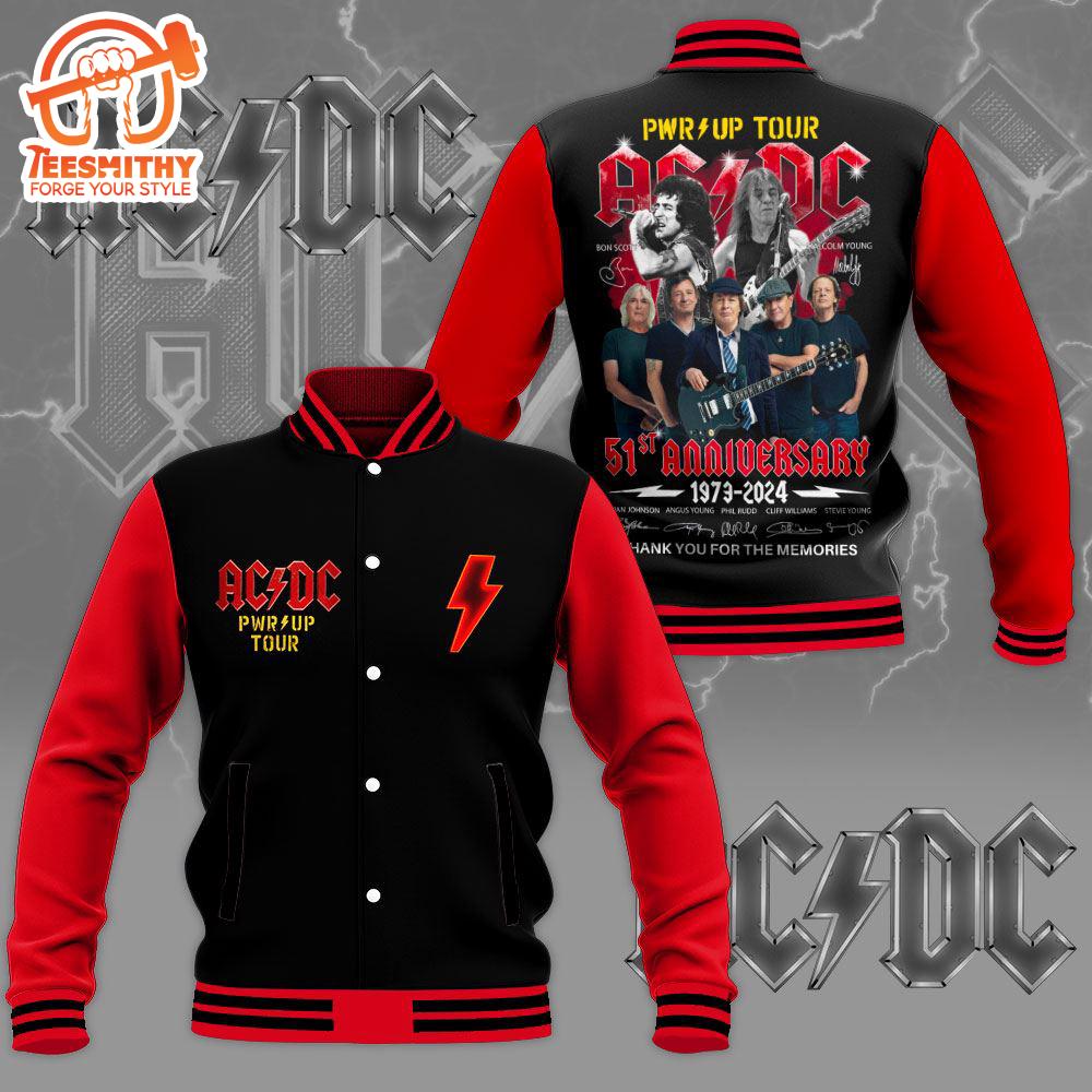 ACDC PWR Up Tour 1974 -2024 Varsity Jacket