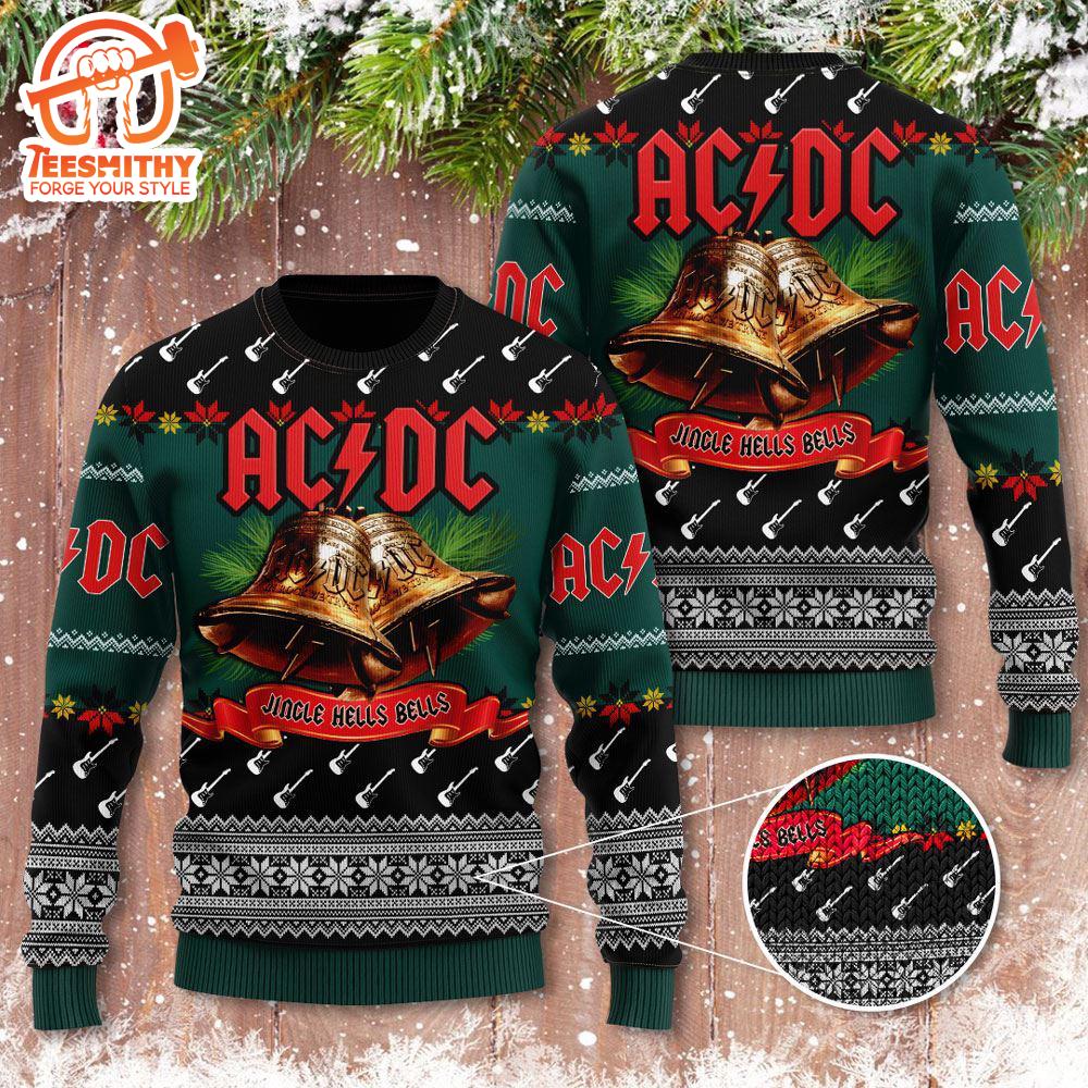 Acdc Rock Band 3D Ugly Christmas Ugly Christmas Sweater