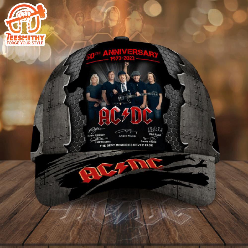 ACDC Rock Band Merchandise, ACDC 50th Anniversary Cap, ACDC Classic Cap