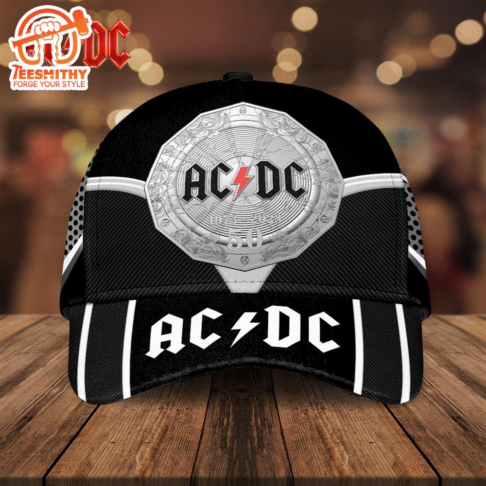 ACDC Rock Band Merchandise, ACDC 50th Black, ACDC Classic Cap