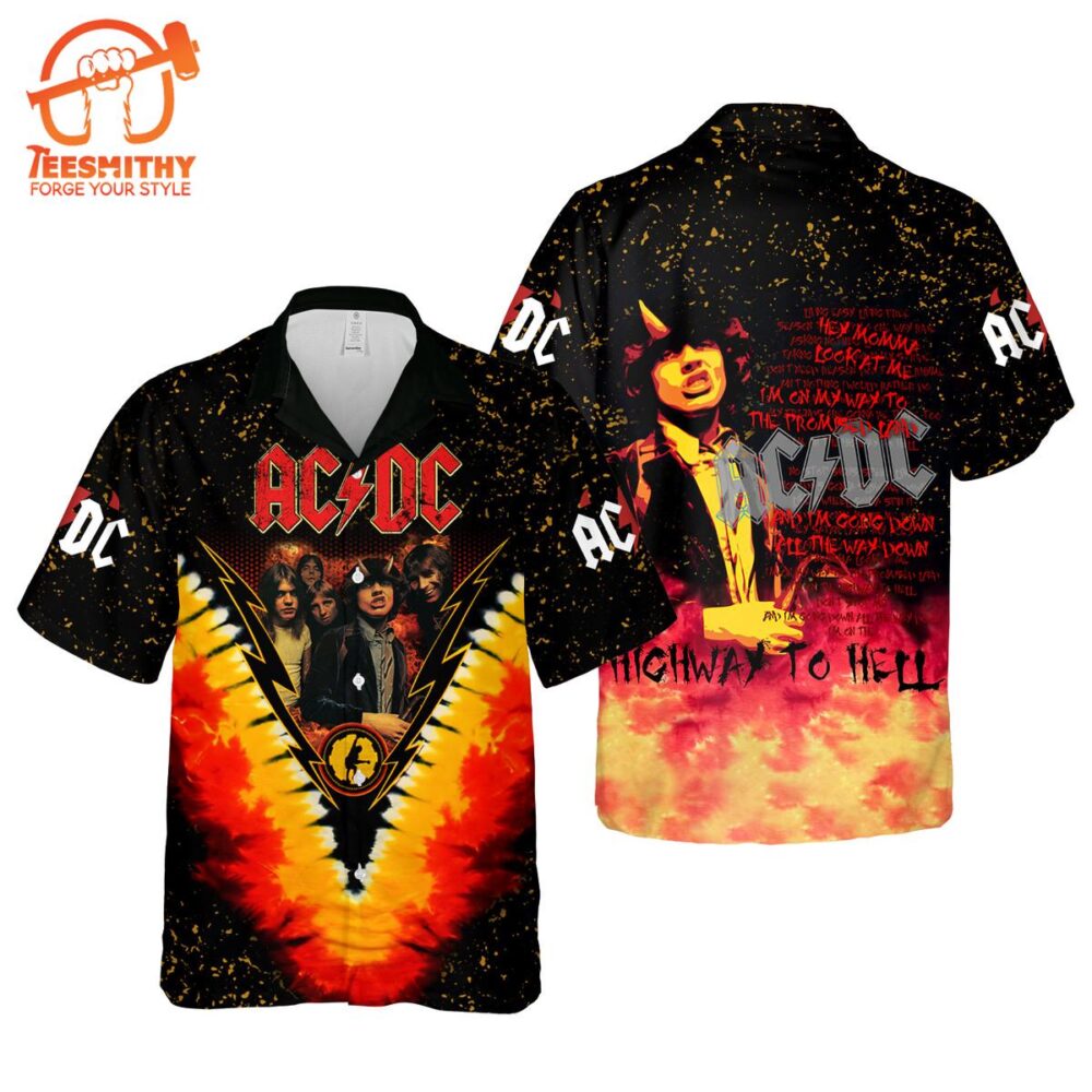 ACDC Rock Legends Collage Hawaiian Shirt