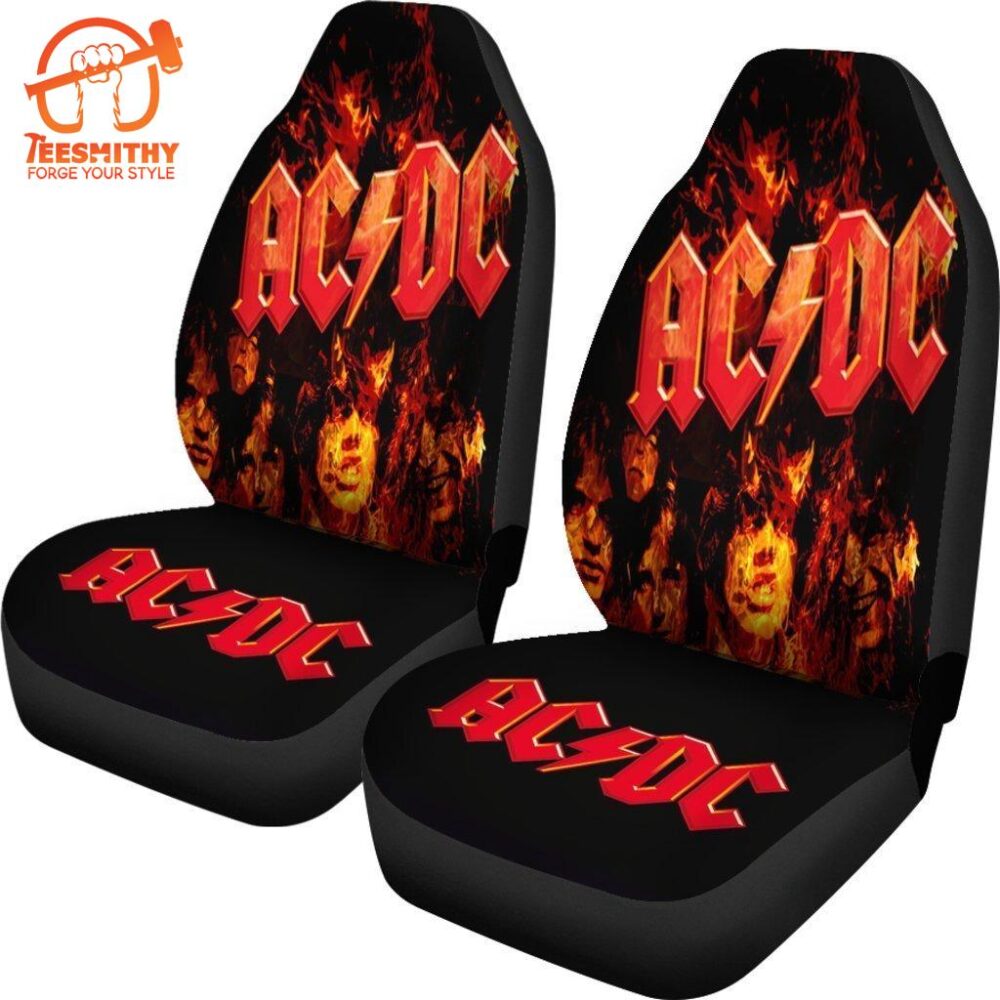 ACDC Rock Music Band Flame Celebrity Car Seat Covers