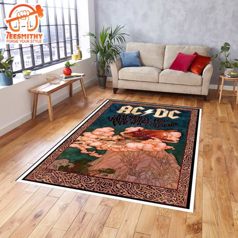 ACDC Rug, Music Rug, Rock Music Rug, Modern Abstract Rug