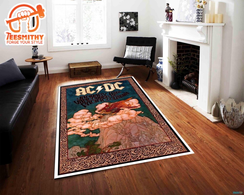 ACDC Rug, Music Rug, Rock Music Rug, Modern Abstract Rug