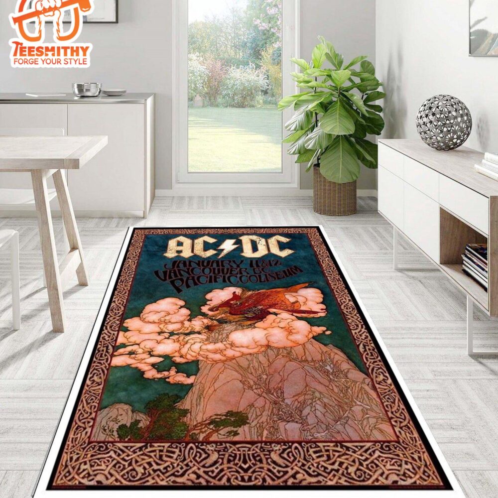 ACDC Rug, Music Rug, Rock Music Rug, Modern Abstract Rug