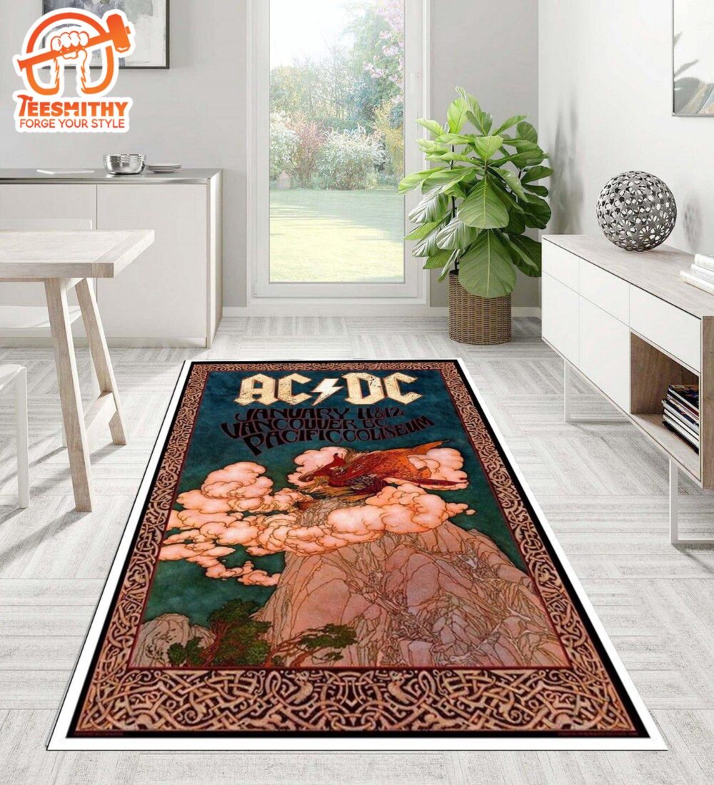 ACDC Rug, Music Rug, Rock Music Rug, Modern Abstract Rug