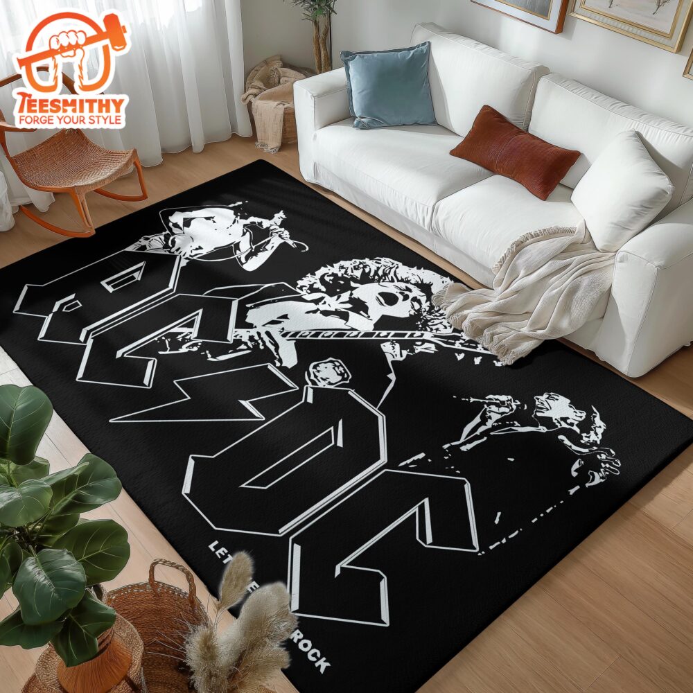 ACDC Rug Retro Rock Band Carpet, Ideal Gift for Music Fans